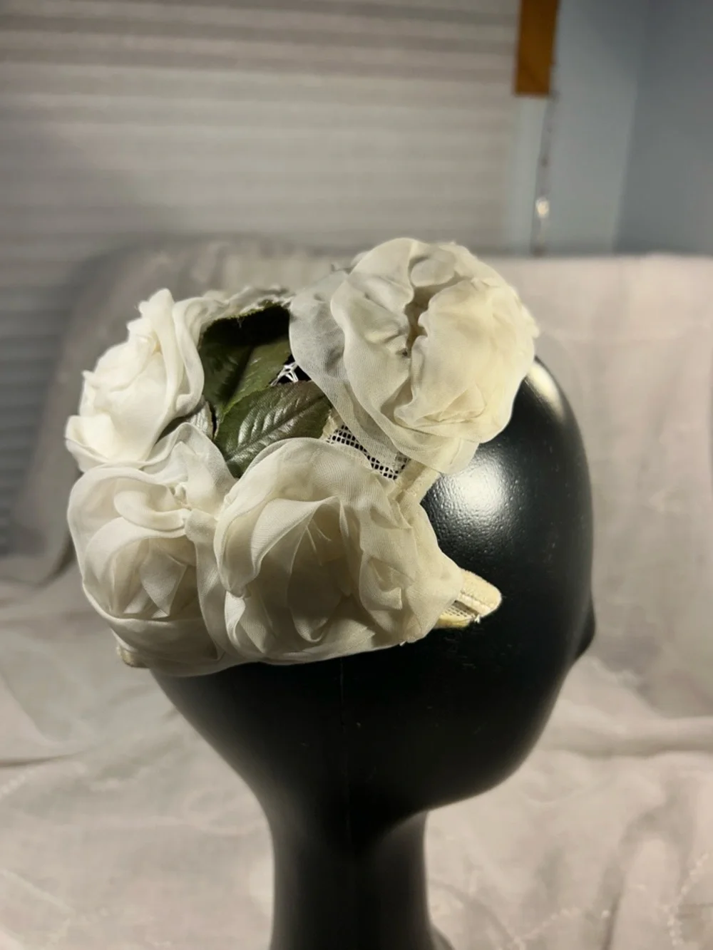 Vintage floral flower headpiece halo piece - Picture 1 of 9